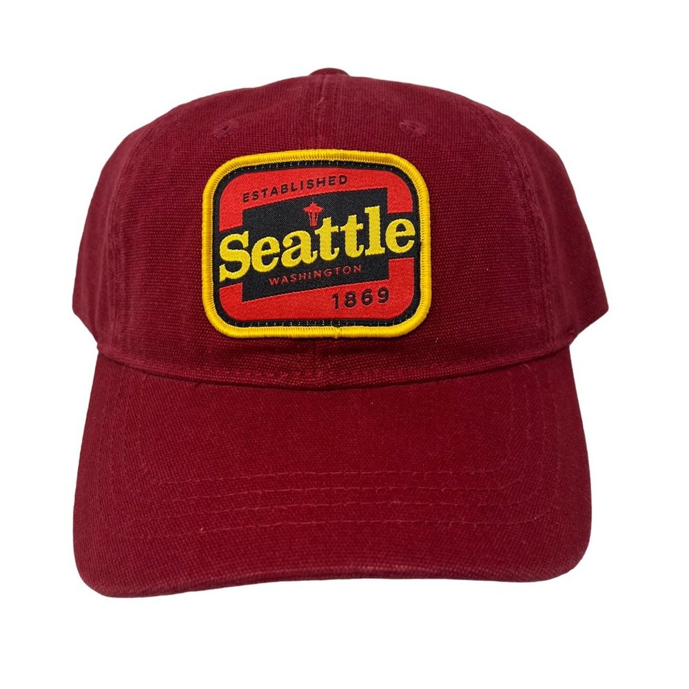 Good Land Seattle Washinton Baseball Cap Mens OS Shifty Snapback Maiden Red NEW